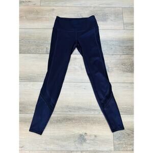 Tangerine Womens Leggings Size Small Plum Activewear Rib Trim Leggings